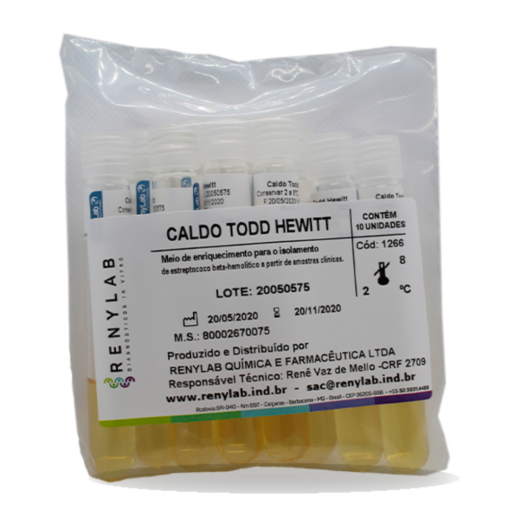 Caldo Todd Hewitt – 10 Tubos (13 × 100 mm)
