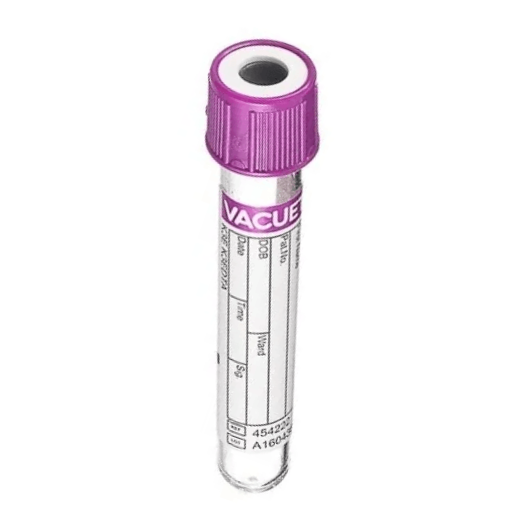 Tubo a Vácuo EDTA K2 + Fluoreto de Sódio 4mL – Rack c/100