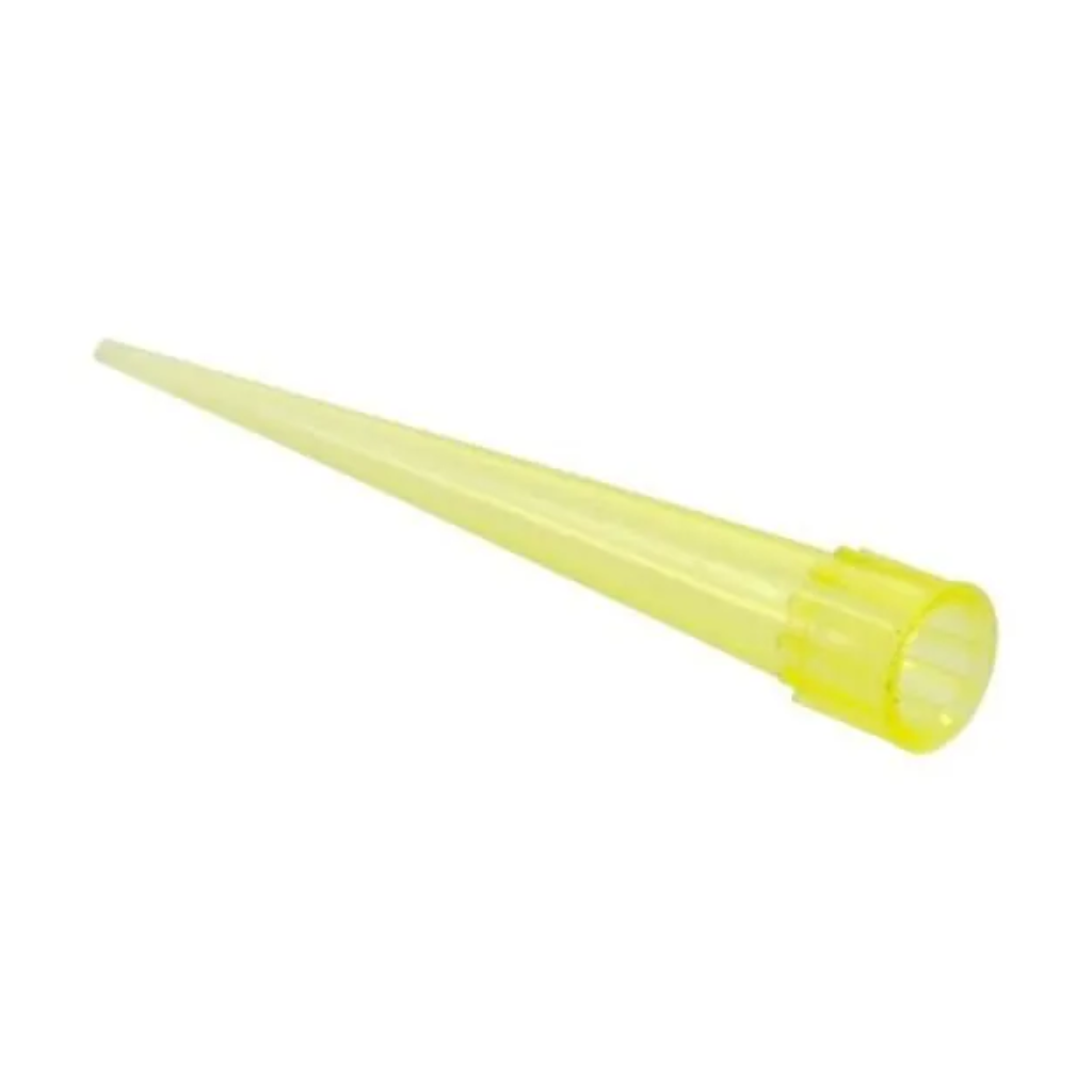 Ponteiras Universais 1–200µL Sem Filtro – Pacote com 1000 Unidades (Amarelas)