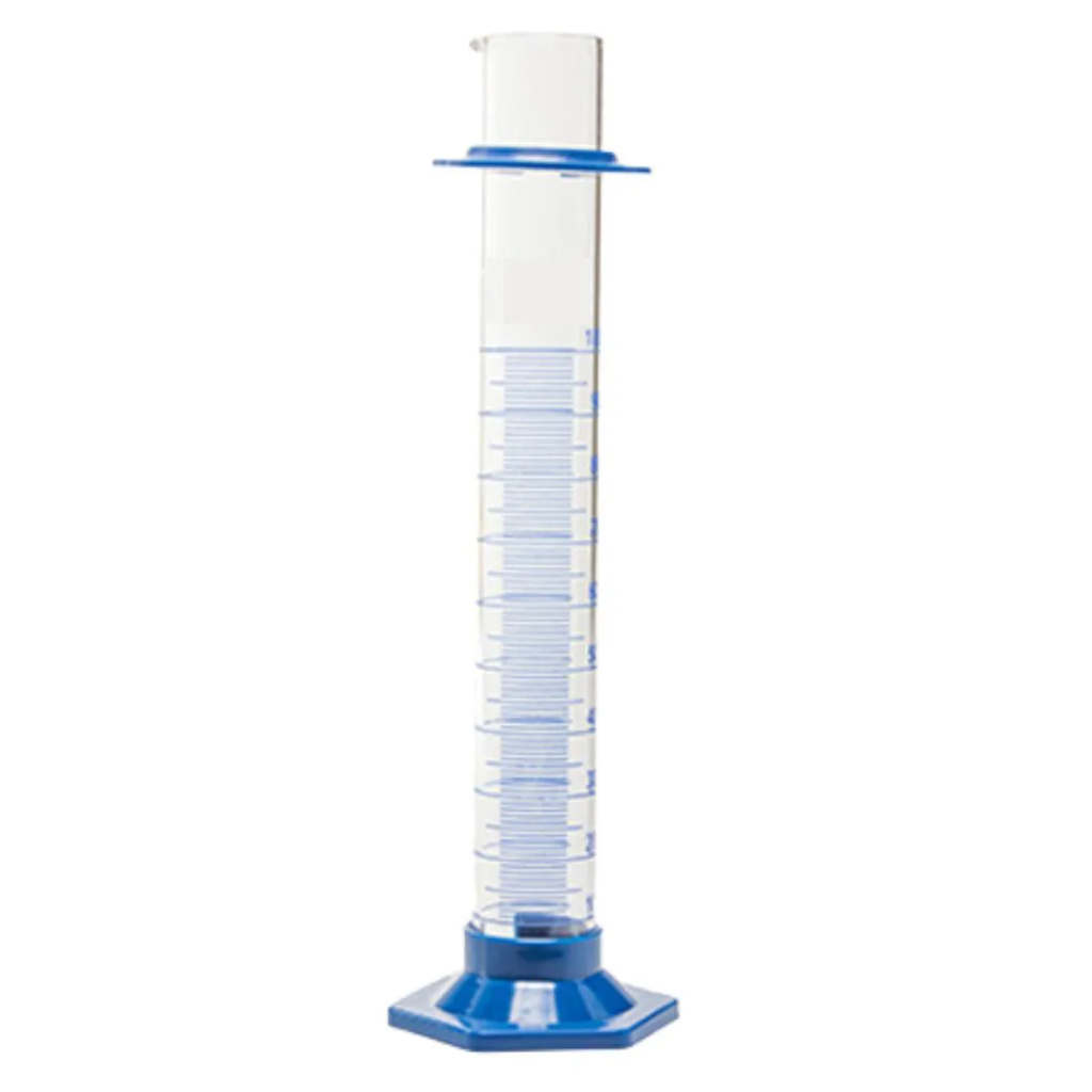 Proveta de Vidro Graduada 2000mL com Base Plástica Hexagonal