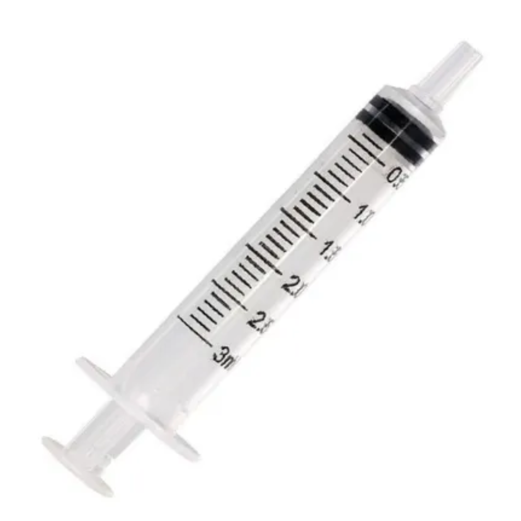 Seringa 3 mL Sem Agulha – Luer Slip, Caixa com 100 Unidades