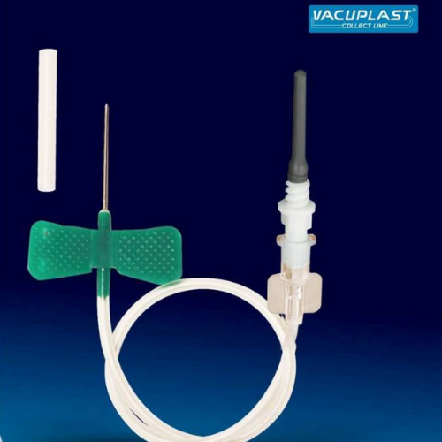 ESCALPE P/ COLETA DE SANGUE A VÁCUO 25G TUBO 7" – CX C/50 – VACUPLAST