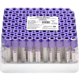 Tubo a Vácuo p/ Coleta de Sangue EDTA K3 4,0mL (Vidro ou Plástico)