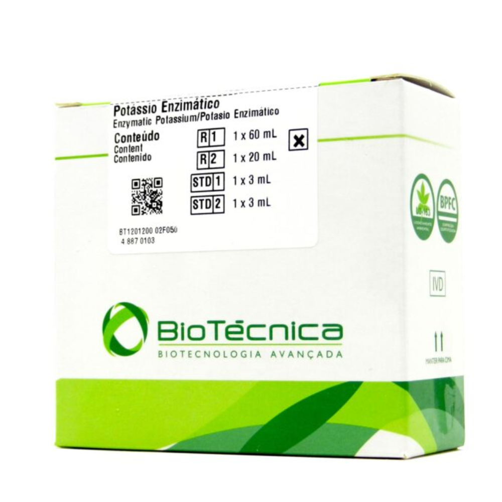 Reagente Enzimático para Potássio – Frasco 80mL (≈83 Testes)