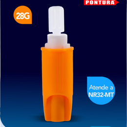 Lanceta Descartável Estéril 28G para Coleta Capilar – 100 Unidades