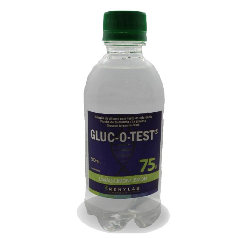 GLUC-O-TEST Limão 75 g / 300 mL – Solução para Curva Glicêmica