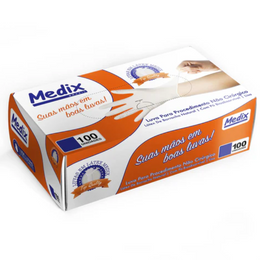 Luva Látex com Pó – Caixa com 100 Unidades (P)