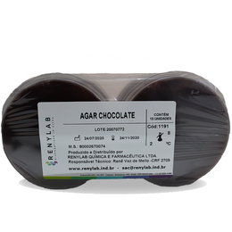 Ágar Chocolate – 10 Placas (90 × 15 mm)