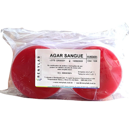 Ágar Sangue de Carneiro – 10 Placas (90 × 15 mm)