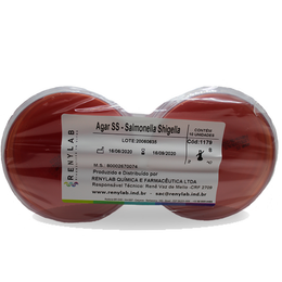 Ágar SS – Salmonella Shigella – 10 Placas (90 × 15 mm)