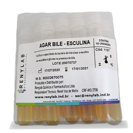 Ágar Bile-Esculina – 10 Tubos (13 × 100 mm)