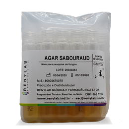 Ágar Sabouraud – 10 Tubos (16 × 150 mm)