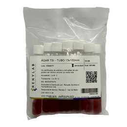 Ágar TSI – 10 Tubos (13 × 100 mm)