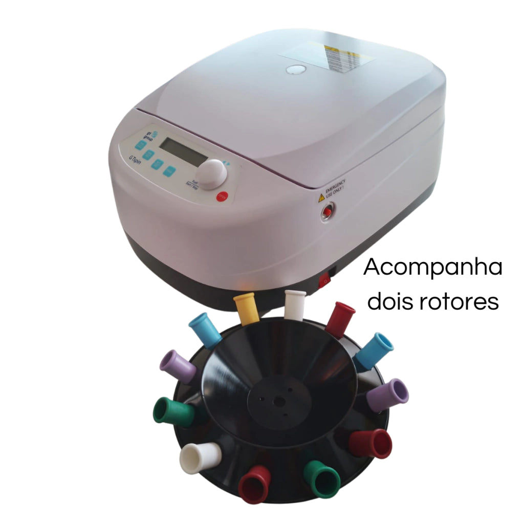 Centrífuga Digital GT Spin – detalhe da tampa com trava – GC Lab (4)