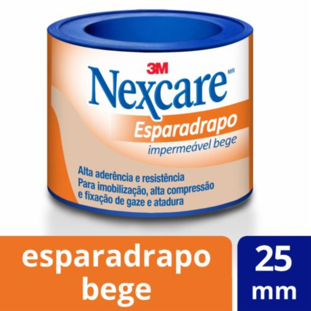 Esparadrapo Impermeável Bege 25 mm x 0,9 m
