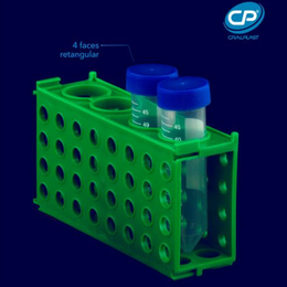 Estante Retangular 4 Faces p/ Tubos – Verde, Autoclavável