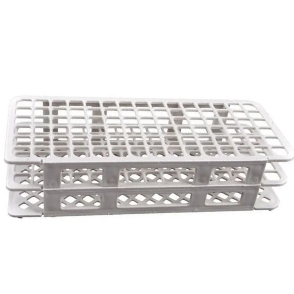 Estante p/ Tubos de Ensaio 13 mm – 90 Furos, Branca