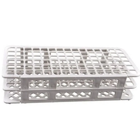 Estante p/ Tubos de Ensaio 13 mm – 90 Furos, Branca