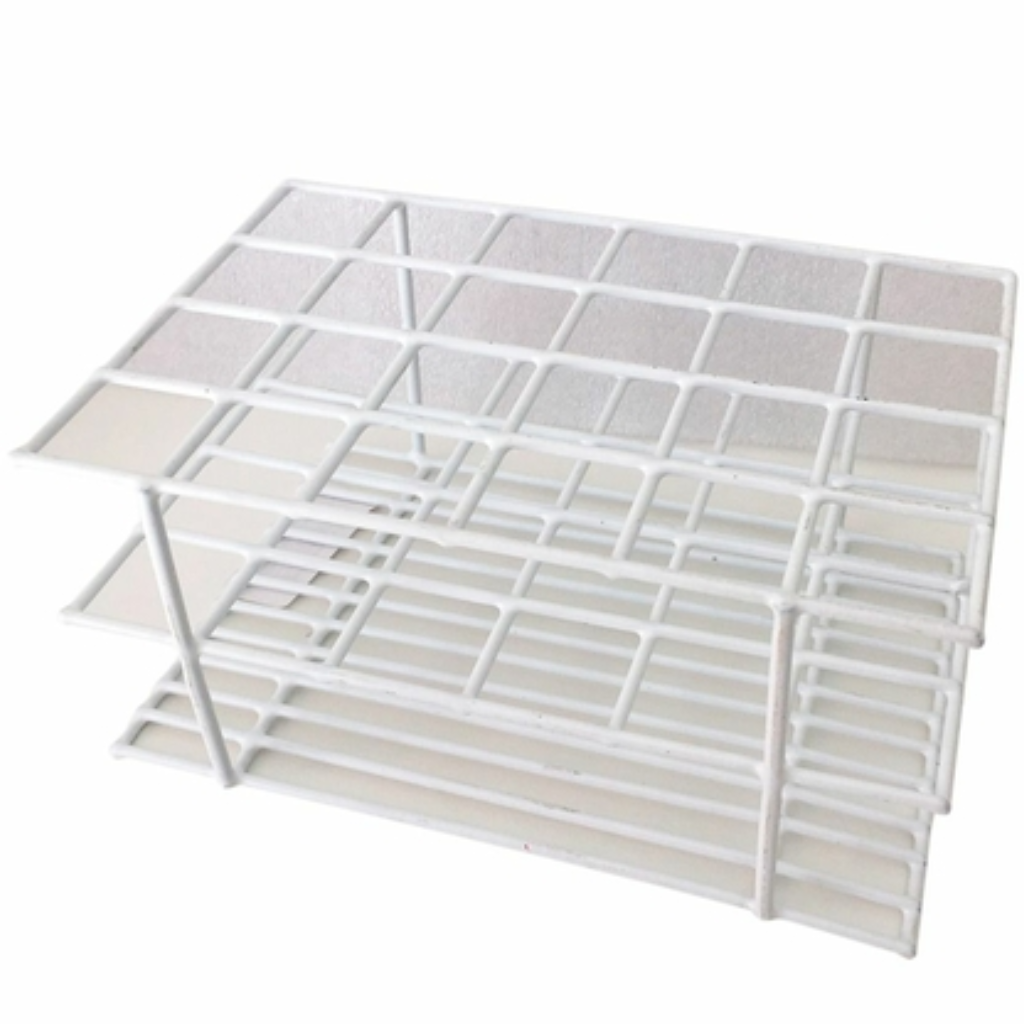 Estante Suporte em PVC para Tubos de Ensaio – 24 Furos (17 mm)