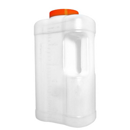 Coletor de Urina 24h 3L Translúcido c/ Tampa Laranja