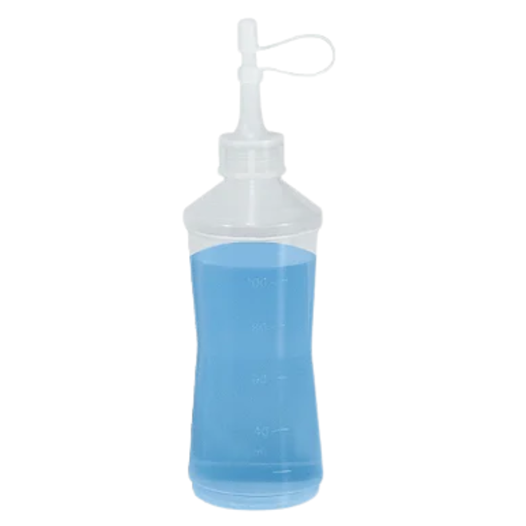 Almotolia em Polietileno (PE) 125/250 mL – Bico Reto Natural