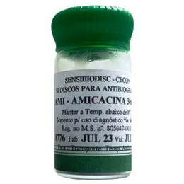 Disco para Antibiograma – Amicacina 30 µg – Frasco com 50 Unidades
