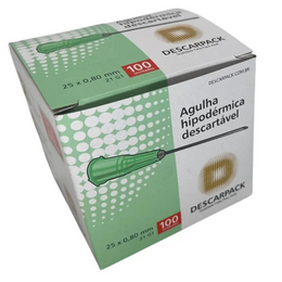 Agulha Hipodérmica 25x0,8mm – Caixa com 100 unidades