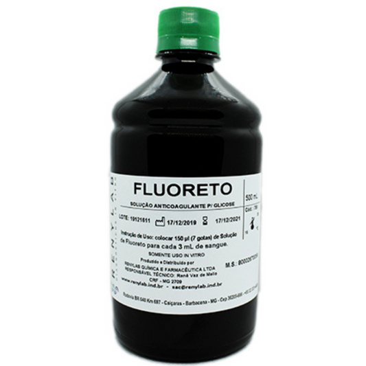 Solução Anticoagulante EDTA Sódico 5% + Citrato de Sódio 3,8% – Frasco com 500 mL