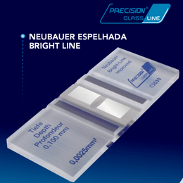 Câmara de Neubauer Espelhada Bright Line – Vidro Óptico de Alta Resolução