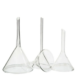 Funil Analítico Liso Haste Curta – 75 mm (60 mL) e 100 mm