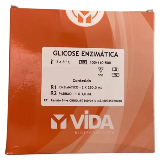 Reagente Glicose Enzimática 1000 mL + Padrão 3 mL – Determinação de Glicose