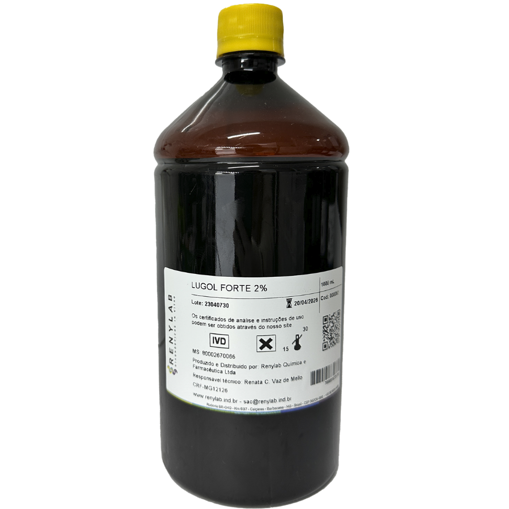 Lugol Forte 2% – Solução Colposcópica 500 mL