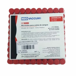Microtubo p/ Coleta de Sangue c/ Ativador de Coágulo 0.5 mL – Caixa c/ 100 Unidades