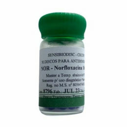 Discos de Norfloxacina 10 µg – Antibiograma (50 Unidades)