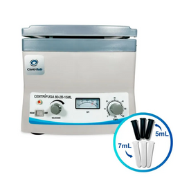 Centrífuga Clínica Analógica – 12 Tubos de 15mL (220V) com Adaptadores 5 e 7mL