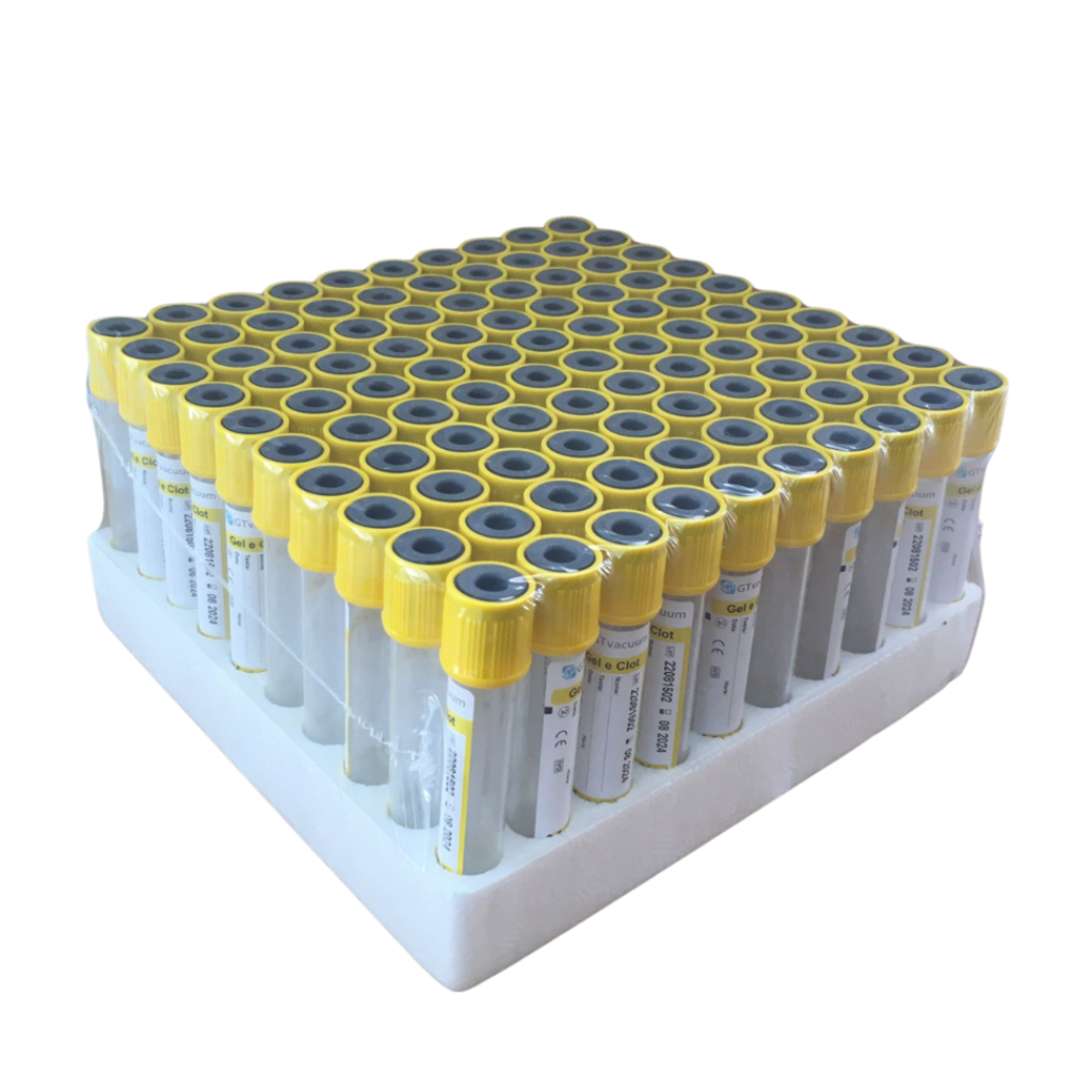 Tubo a Vácuo com Gel Separador 3,5 mL – Vidro, Caixa com 100 Unidades