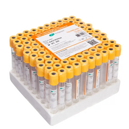 Tubo a Vácuo com Gel + Ativador de Coágulo 3,5 mL – Plástico 13×75 mm, Rack com 100 Unidades