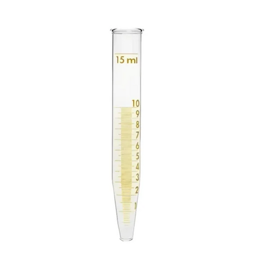 Tubo para Centrífuga 10 mL – Vidro Borossilicato 3.3, Fundo Cônico, Sem Graduação