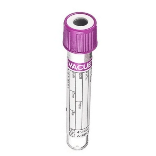 Tubo a Vácuo EDTA K2 + Fluoreto de Sódio 4mL – Rack c/100