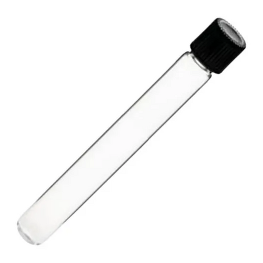 Tubo de Vidro 20mL 16x150mm com Tampa Rosca Baquelite – Caixa c/100