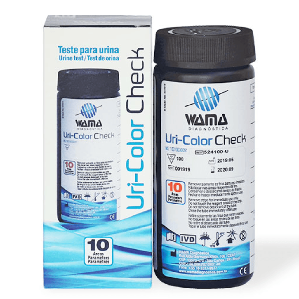 Tiras Reagentes de Urina Uri-Color Check – Frasco com 200 tiras para EAS