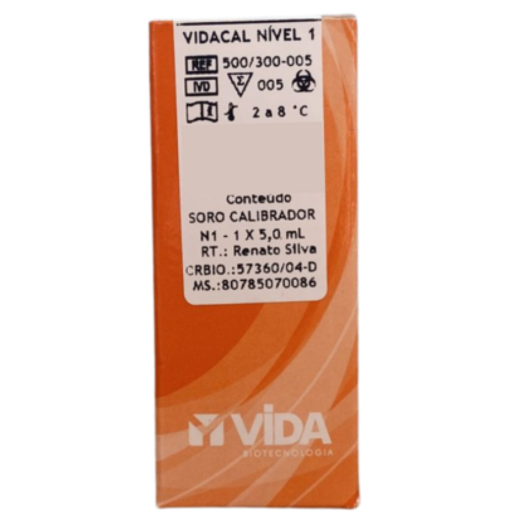 Vidacal Nível 1 – 5mL Calibrador Bioquímico