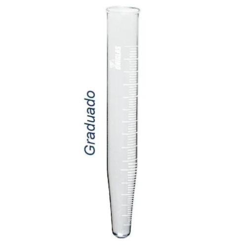 Tubo para Centrífuga Graduado 5 mL – Vidro Borossilicato 3.3, Fundo Cônico, Sem Tampa