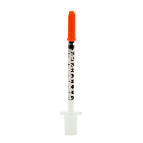 SERINGA PARA INSULINA 0,5 mL (6 mm x 0,25 mm) – CAIXA COM 100 UNIDADES