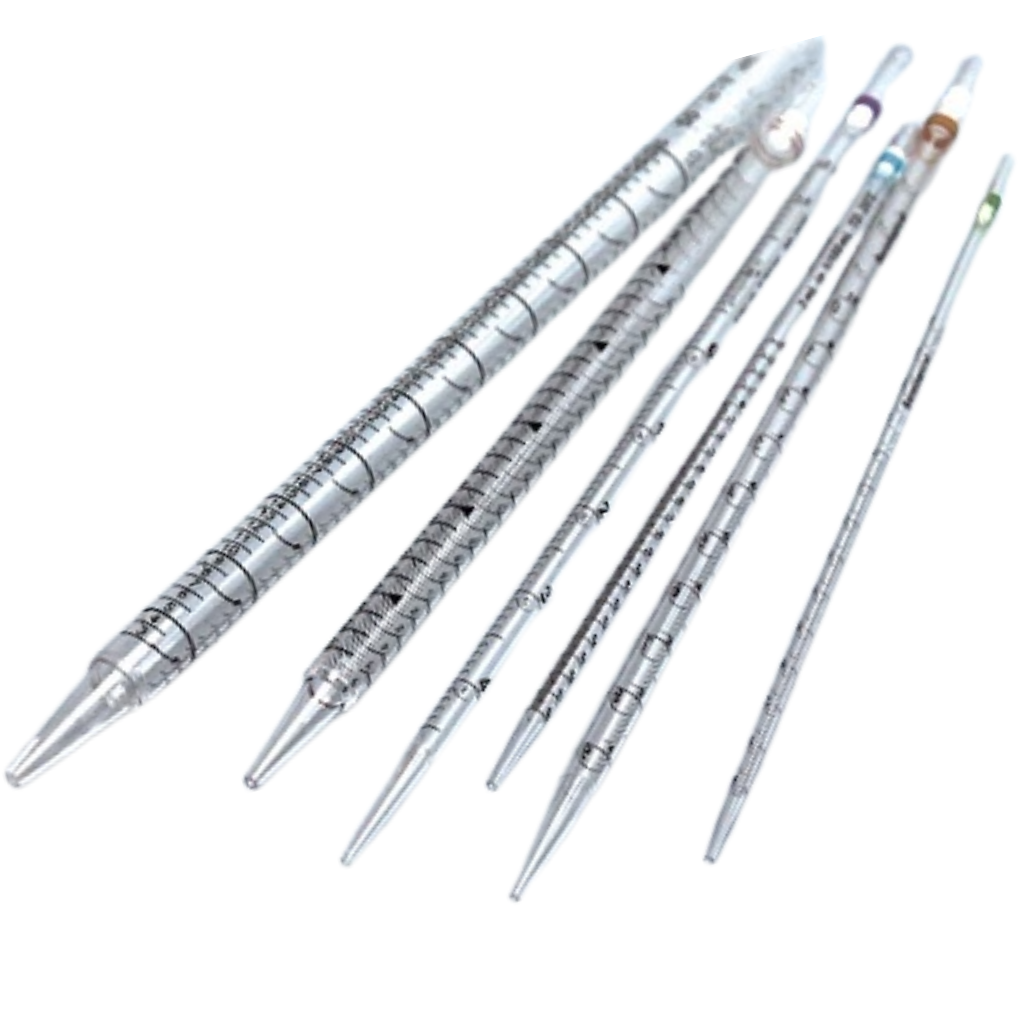 Pipetas Sorológicas de Vidro Graduadas – 1 mL a 20 mL (Caixa c/10 ou Unidade)