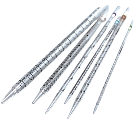 Pipetas Sorológicas de Vidro Graduadas – 1 mL a 20 mL (Caixa c/10 ou Unidade)