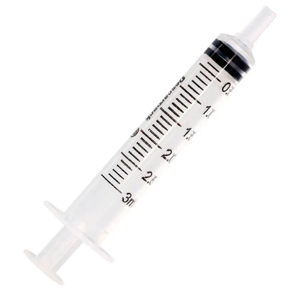 Seringa 3 mL Sem Agulha – Bico Luer Slip, Caixa com 100 Unidades