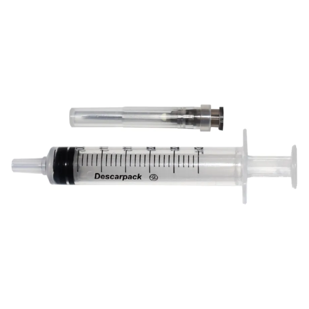 Seringa 3 mL com Agulha 25 x 0,7 mm – Luer Slip, Caixa com 100 Unidades