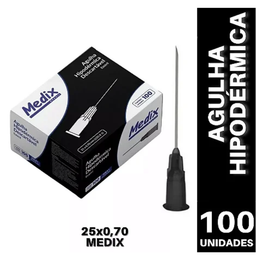 Agulha Hipodérmica Descartável 25 x 7 (22G x 1
