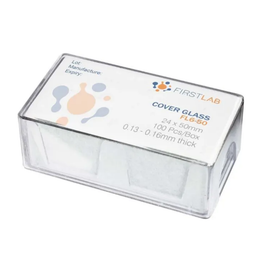 Lamínula de Vidro 24 x 50 mm FirstLab – Caixa com 100 Unidades (FL6-50)